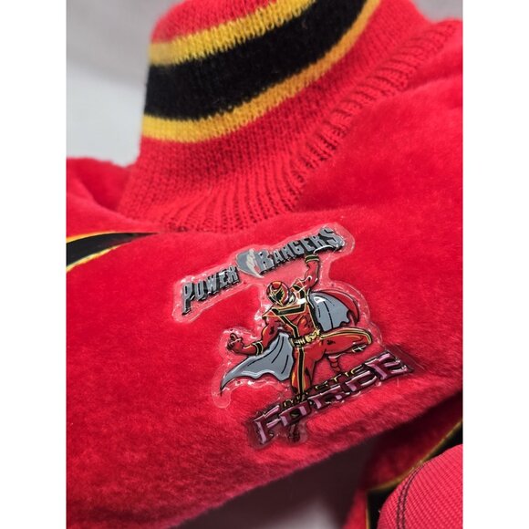 Power Rangers Mystic Force Red Ranger Kids Size 3/4 Plush House Slippers- VTG - Picture 3 of 16